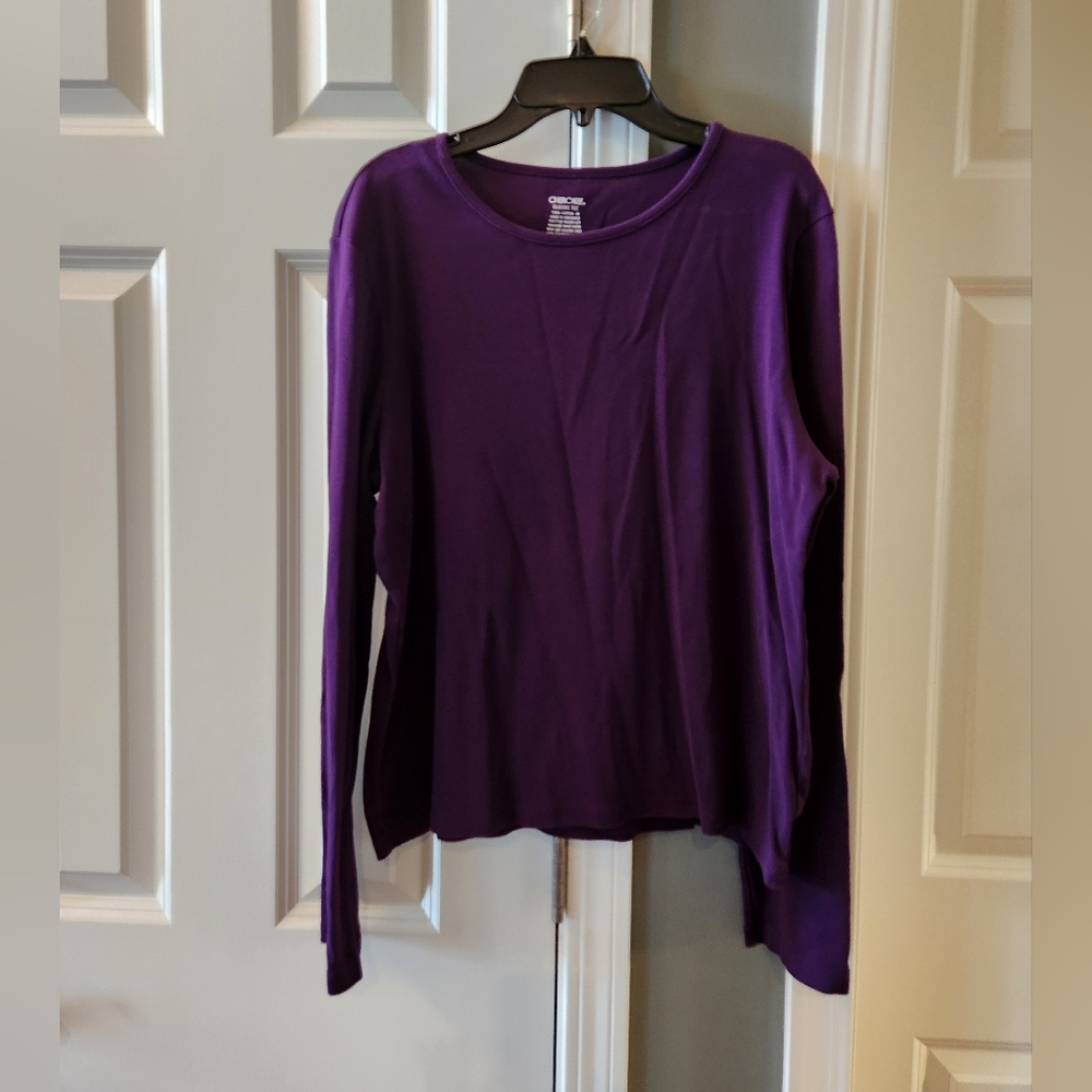 Cherokee Plum- 100% Cotton-  Crewneck Classic Tee - Size Medium